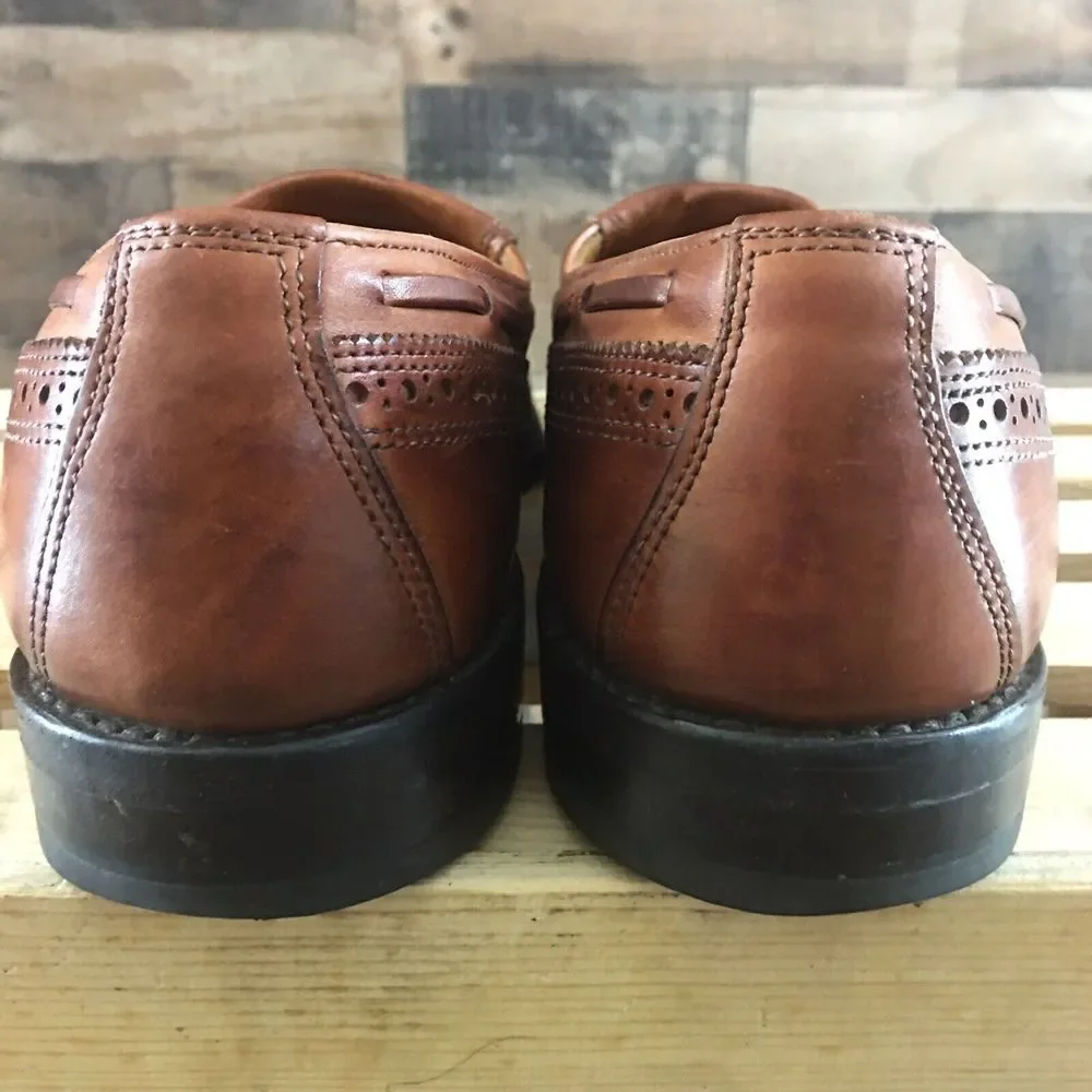 Allen Edmonds Colfax Brown Leather Kilt Tassel Wingtip Loafer Shoe Mens 11.5 AAA